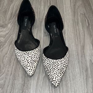 WHBM 'Cosima' Spotted Cow Hair Flats Size 7